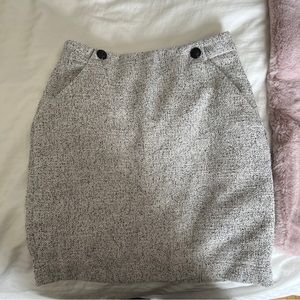 Fuzzy grey skirt